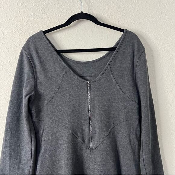 Athleta Illusion Ponte Knit Long Sleeve Dress Size Large in Gray - Picture 8 of 10